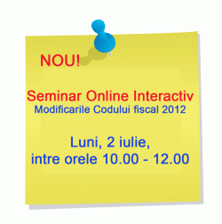 Seminar Online Modificarile Codului fiscal 2012