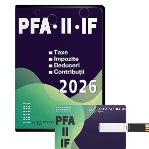 PFA/II/IF: Taxe, Impozite, Deduceri, Contributii 2026 (varianta pe stick USB - la pretul de mai jos se adauga si taxa de transport = 23 lei)