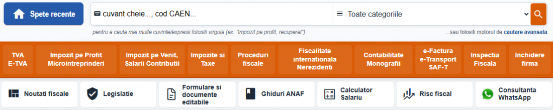 Categoriile Portal Codul Fiscal