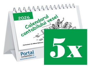Calendarul contabilului vesel 2026 - pachet 5 buc. - 50% reducere