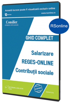 Consilier Ghid complet de Salarizare, REGS-ONLINE si Contributii sociale