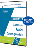 Consilier Ghid complet de Salarizare, Revisal si Contributii sociale