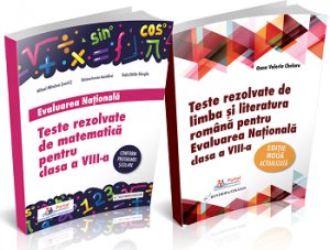 [20% REDUCERE] Evaluare Nationala clasa a VIII-a - Pachet culegeri Limba romana si Matematica
