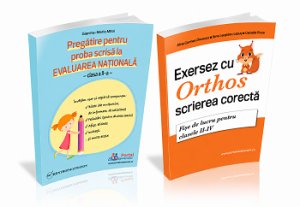 [25% REDUCERE] Pachet Evaluare Nationala clasa a II-a. Pregatire pentru proba scrisa + Exersez cu Orthos scrierea corecta [OF:18556]
