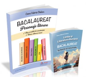 [25% Reducere + Transport Gratuit] Pachet Bacalaureat Limba si literatura romana: Personaje literare. Fise, teorie, scheme, eseuri, modele, rezumate