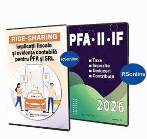 Pachet 45% REDUCERE 2 produse: RIDE-SHARING - PFA si SRL + PFA 2026 - Taxe, Impozite, Deduceri (rsonline.ro) [OF:18378]