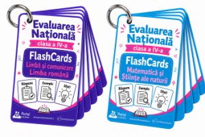 [30% REDUCERE] Pachet Evaluare Nationala clasa a IV-a Flash Cards Limba si comunicare - Limba romana si Matematica [OF:18618]