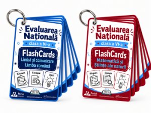 [30% REDUCERE] Pachet Evaluarea Nationala clasa a VI-a Flash Cards Limba si comunicare - Limba romana si Matematica [OF:18625]