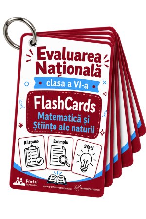 Evaluarea Nationala clasa a VI-a - FlashCards Matematica si Stiinte ale naturii